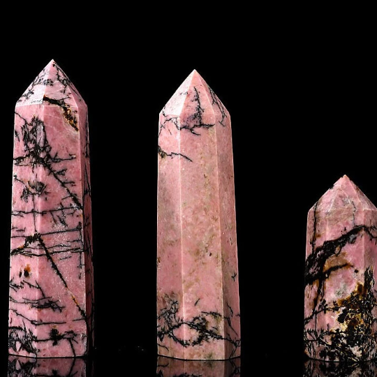 Rhodonite Crystal Tower Point Generator