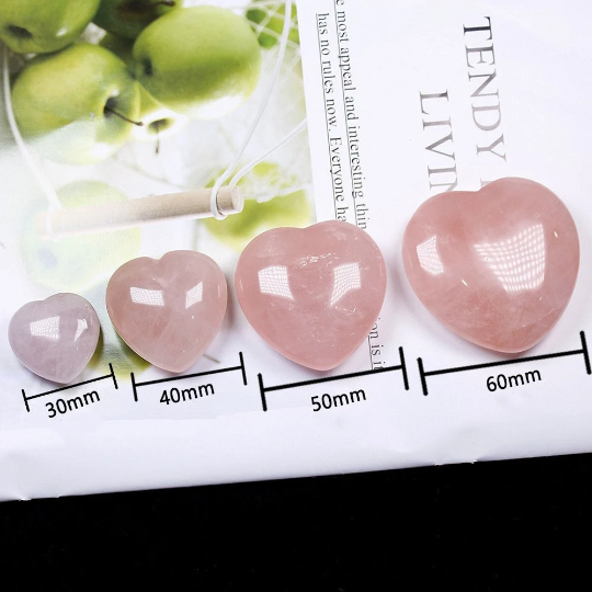 Natural Rose Quartz Crystal Heart