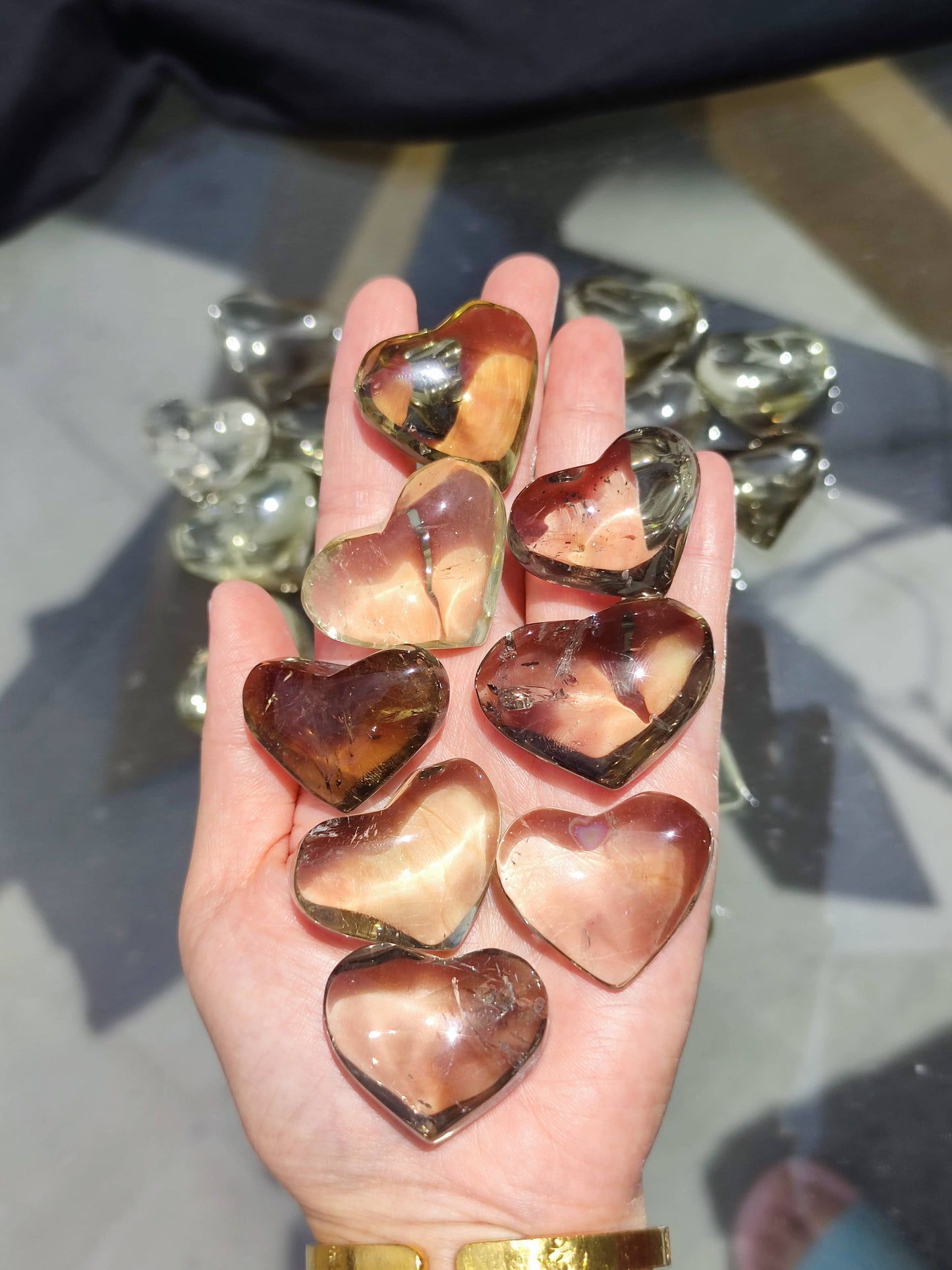 Sparkling Joy: Puffy Brazilian Citrine Heart - Embrace Positivity and Abundance: 3-4 cm