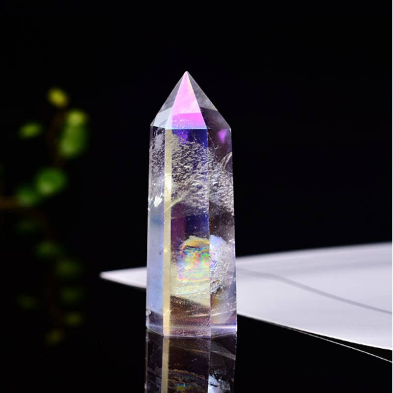 Aura Clear Quartz Tower Point Generator