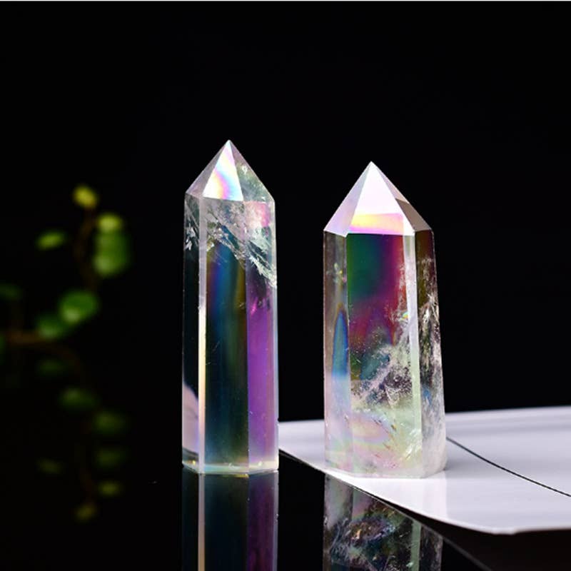 Aura Clear Quartz Tower Point Generator