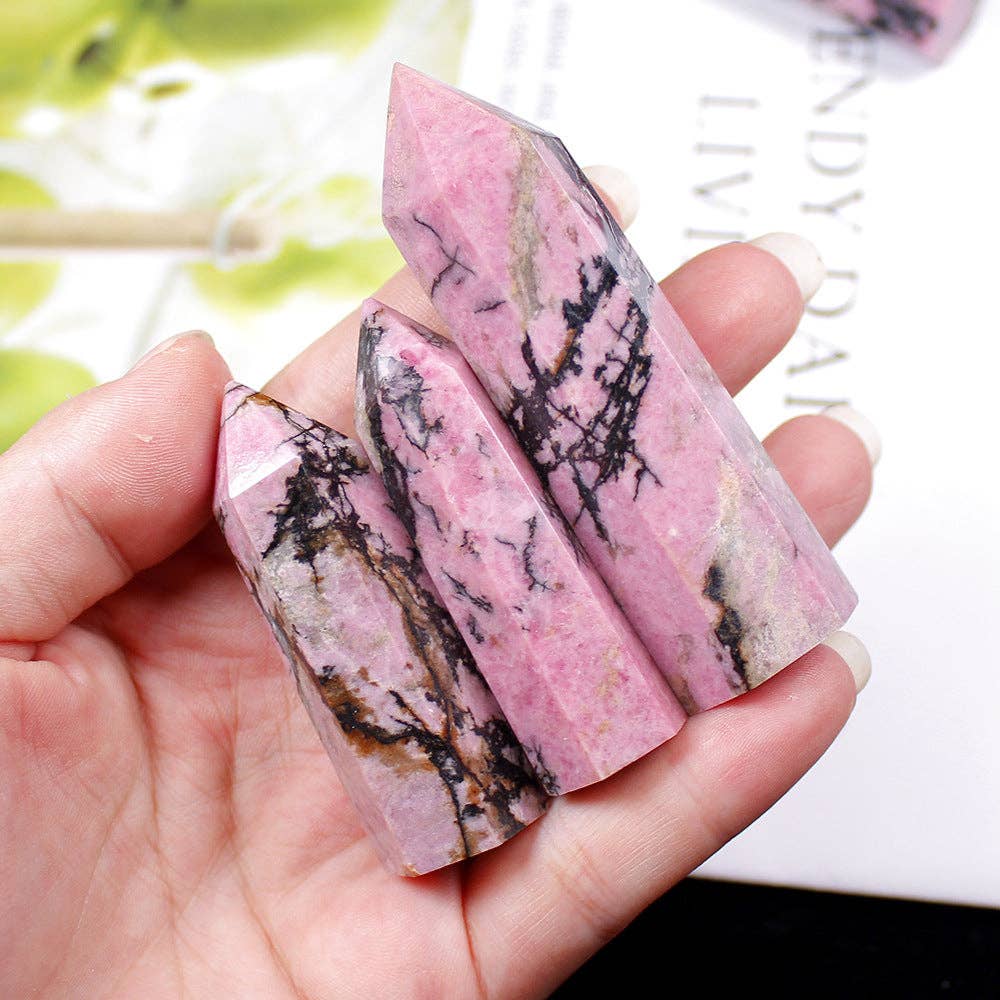 Rhodonite Crystal Tower Point Generator