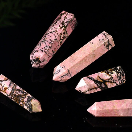 Rhodonite Crystal Tower Point Generator