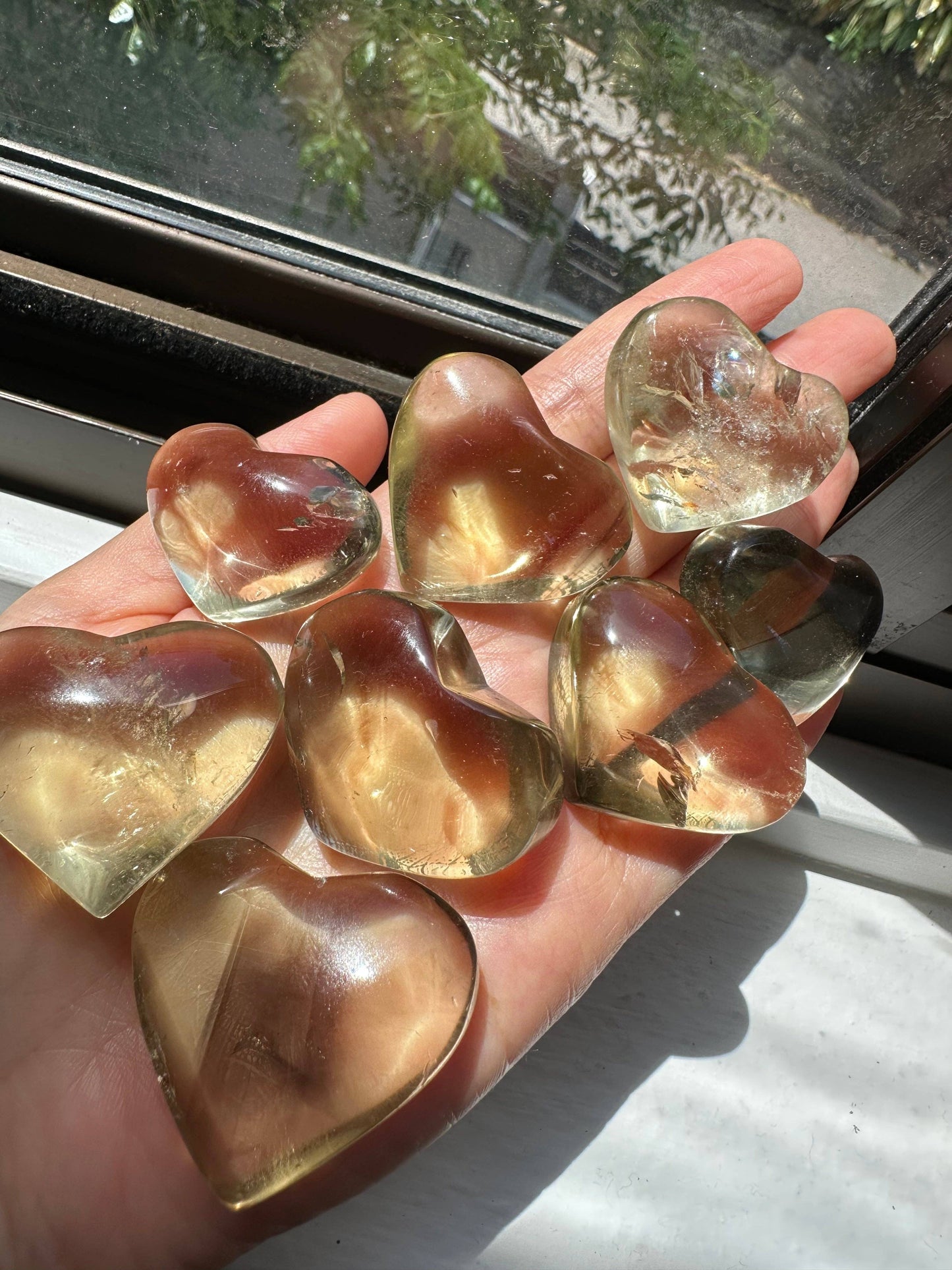 Sparkling Joy: Puffy Brazilian Citrine Heart - Embrace Positivity and Abundance: 3-4 cm