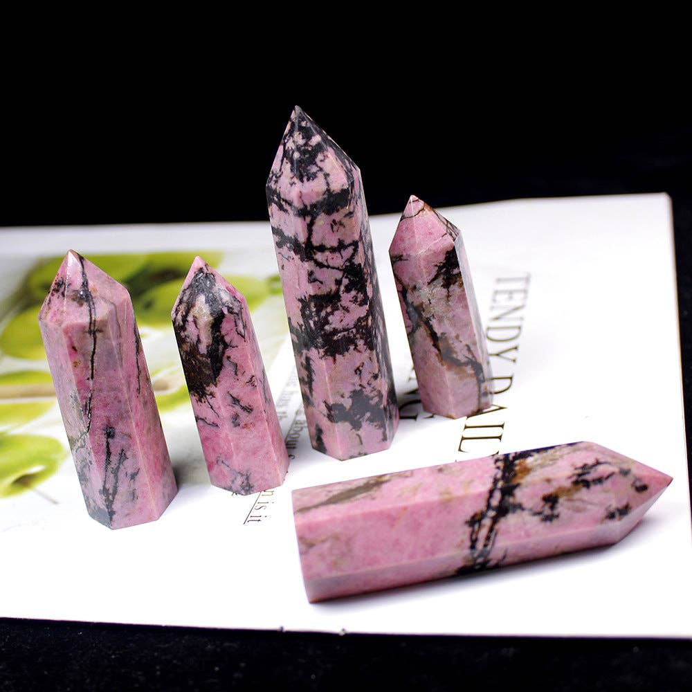 Rhodonite Crystal Tower Point Generator