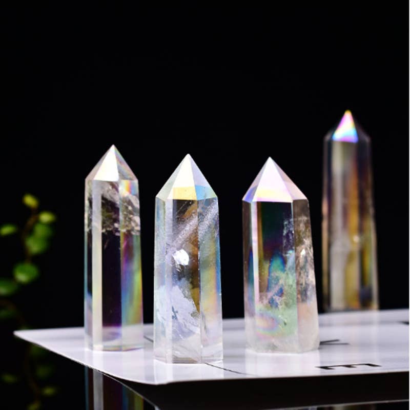 Aura Clear Quartz Tower Point Generator