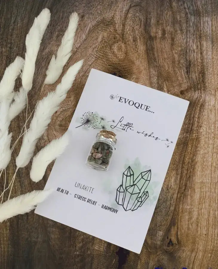 'Little Wishes' Crystal Jars - Unakite