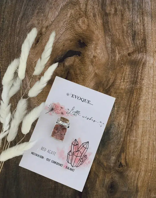 'Little Wishes' Crystal Jars - Red Agate