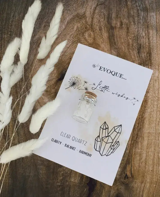 'Little Wishes' Crystal Jars - Clear Quartz