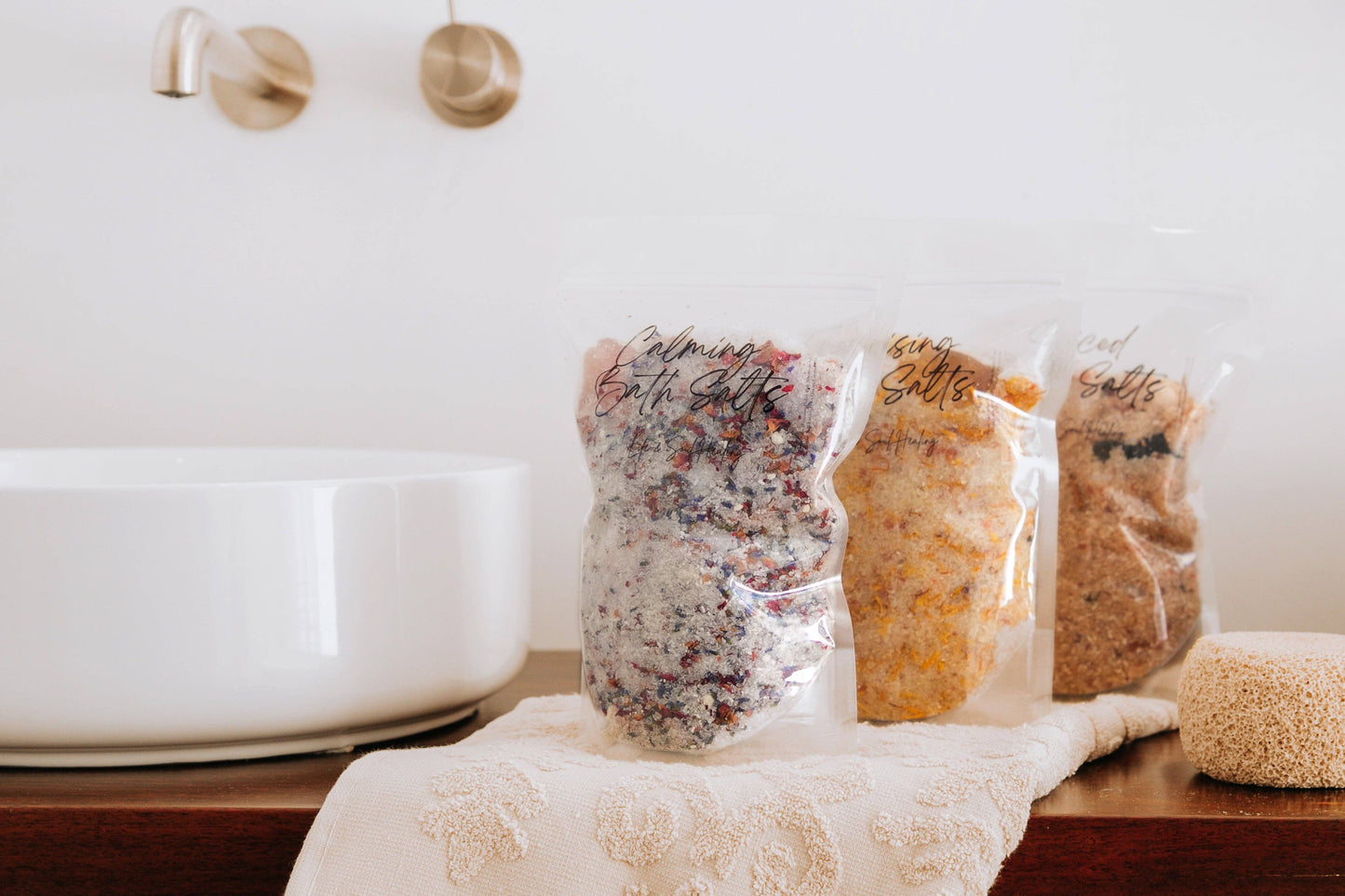 Crystal Infused Bath Salts: Calming