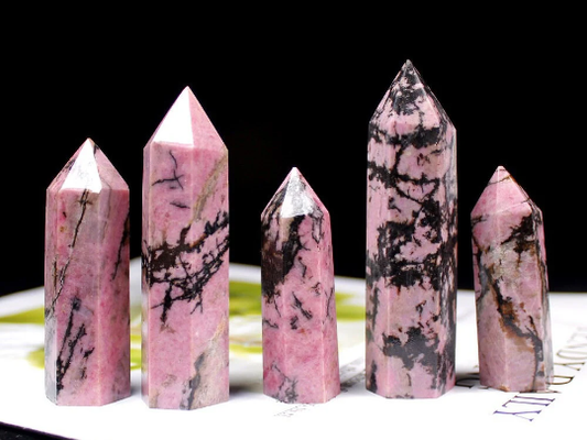 Rhodonite Crystal Tower Point Generator