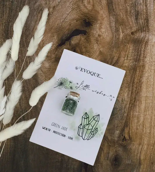 'Little Wishes' Crystal Jars - Green Jade