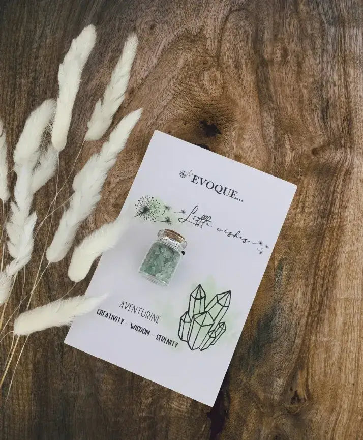 'Little Wishes' Crystal Jars - 'Aventurine’